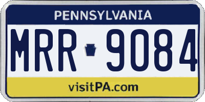 PA license plate MRR9084
