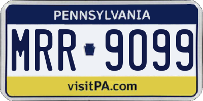 PA license plate MRR9099
