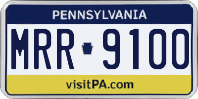 PA license plate MRR9100