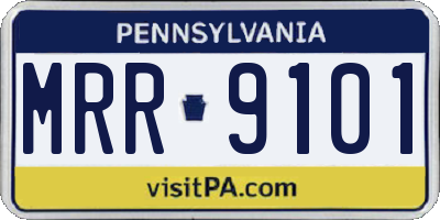 PA license plate MRR9101