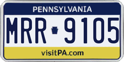 PA license plate MRR9105