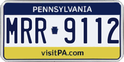 PA license plate MRR9112