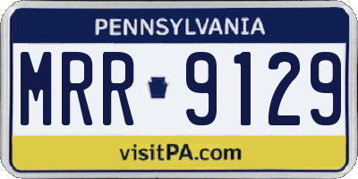PA license plate MRR9129
