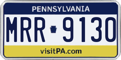 PA license plate MRR9130
