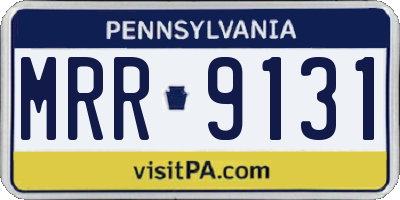 PA license plate MRR9131