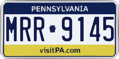 PA license plate MRR9145