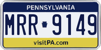 PA license plate MRR9149