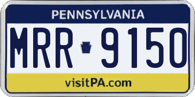 PA license plate MRR9150