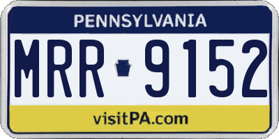 PA license plate MRR9152