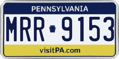 PA license plate MRR9153