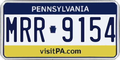PA license plate MRR9154
