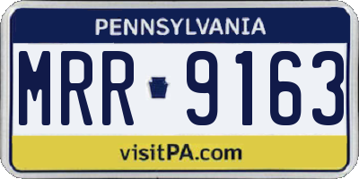 PA license plate MRR9163