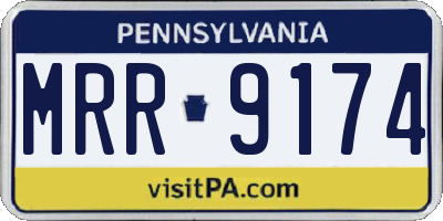 PA license plate MRR9174
