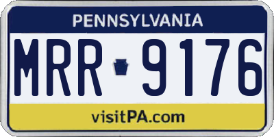 PA license plate MRR9176