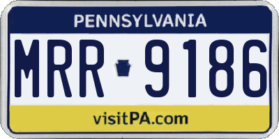 PA license plate MRR9186