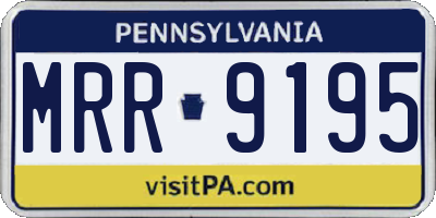 PA license plate MRR9195