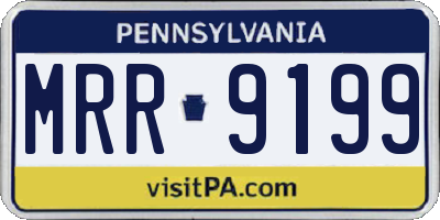 PA license plate MRR9199