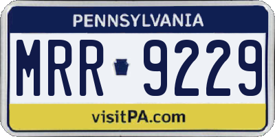 PA license plate MRR9229