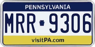 PA license plate MRR9306