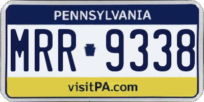 PA license plate MRR9338