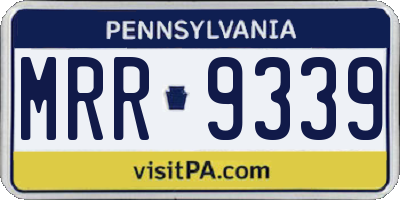PA license plate MRR9339