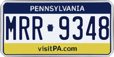 PA license plate MRR9348
