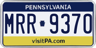 PA license plate MRR9370
