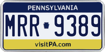 PA license plate MRR9389