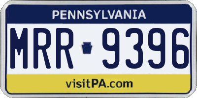PA license plate MRR9396