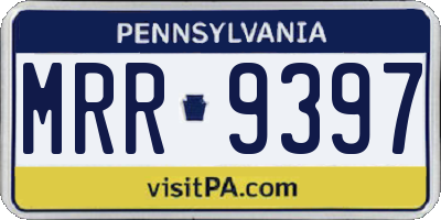 PA license plate MRR9397