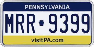 PA license plate MRR9399