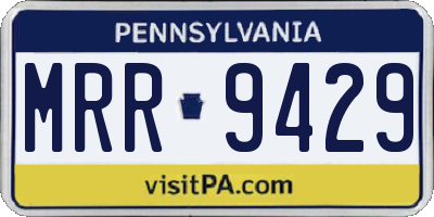 PA license plate MRR9429