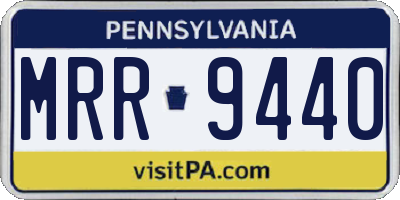 PA license plate MRR9440