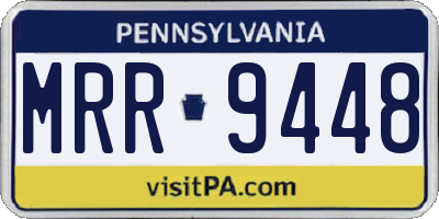 PA license plate MRR9448
