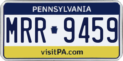PA license plate MRR9459