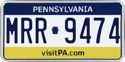 PA license plate MRR9474