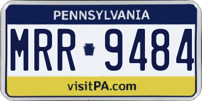 PA license plate MRR9484