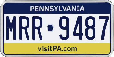 PA license plate MRR9487