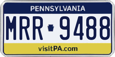 PA license plate MRR9488
