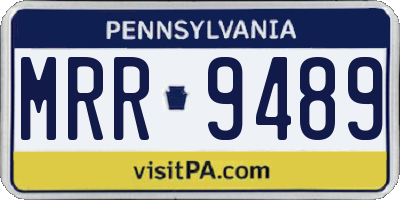 PA license plate MRR9489