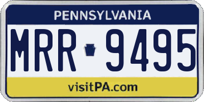 PA license plate MRR9495