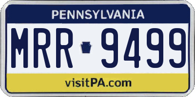 PA license plate MRR9499