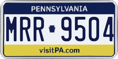 PA license plate MRR9504