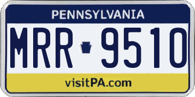 PA license plate MRR9510