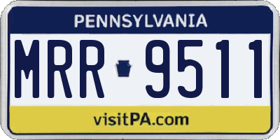 PA license plate MRR9511