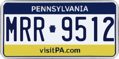 PA license plate MRR9512