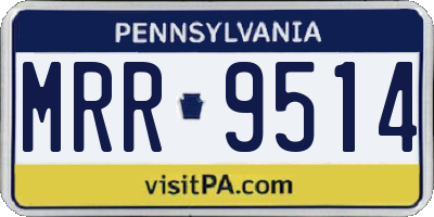 PA license plate MRR9514