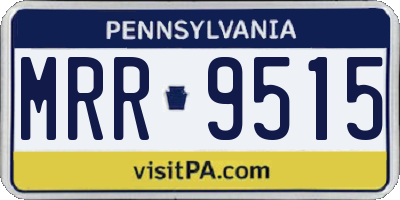 PA license plate MRR9515