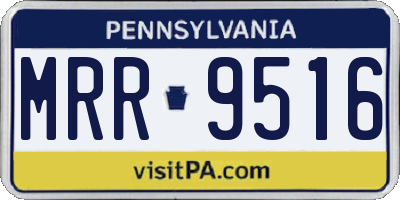 PA license plate MRR9516