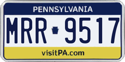 PA license plate MRR9517